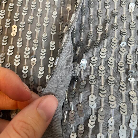 ELLEN TRACY Button Down Sequin Top Camisole Petite 8 Small Vintage Linda Allard - Picture 4 of 6